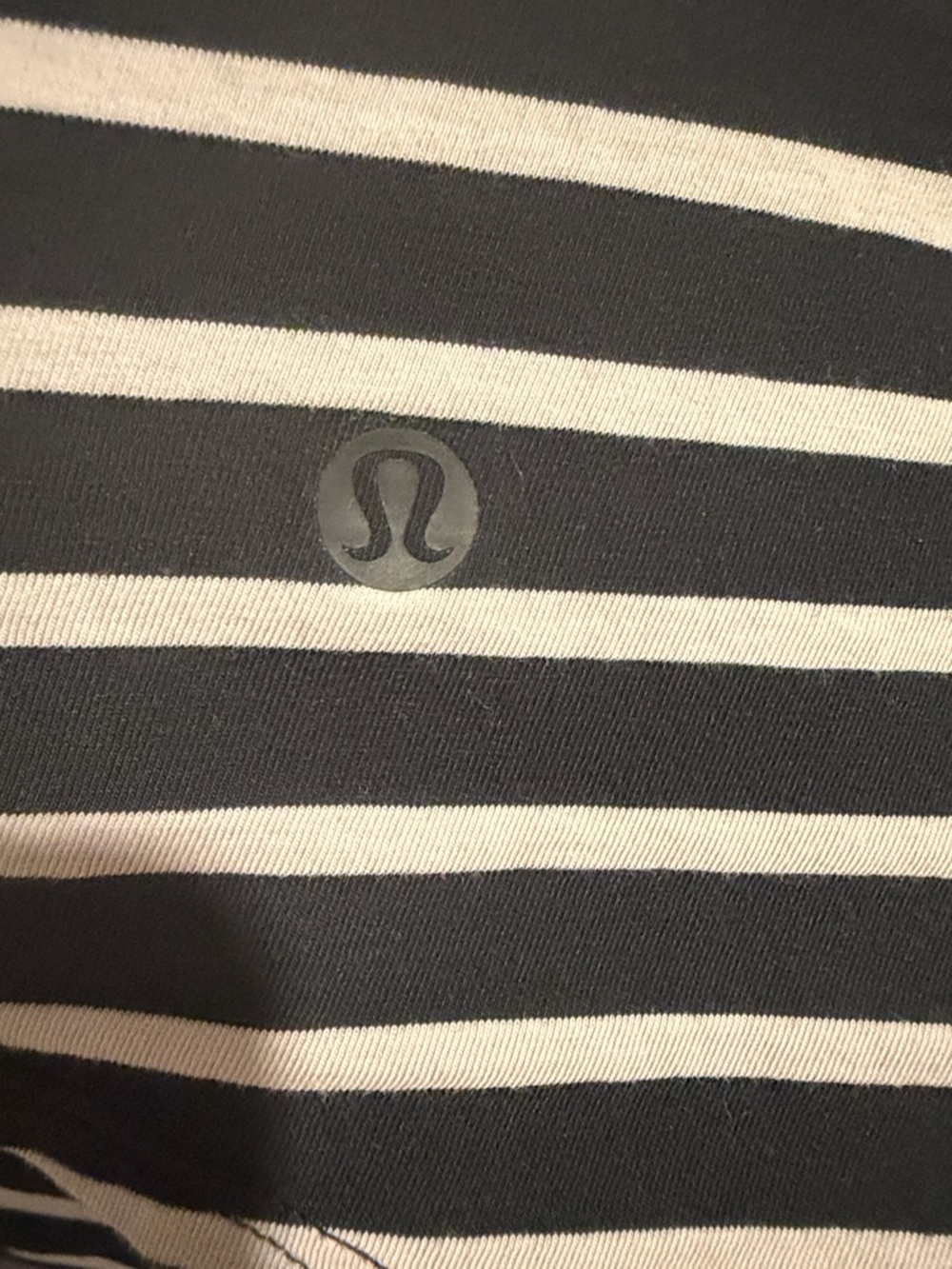 lululemon athletica Black and White Striped Racerback Tank - Picture 2 of 3